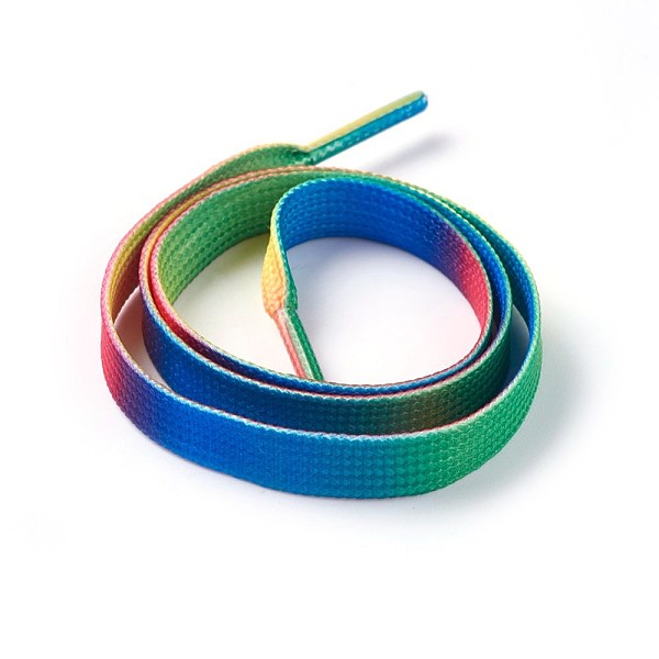 

PandaHall Polyester Cord Shoelace, Colorful, 52~53.5cm, 9mm Polyester Flat