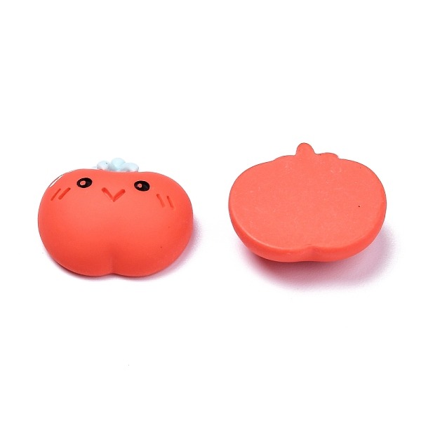 

PandaHall Opaque Resin Cabochons, Tomato, Orange Red, 19x21x8mm Resin Vegetables