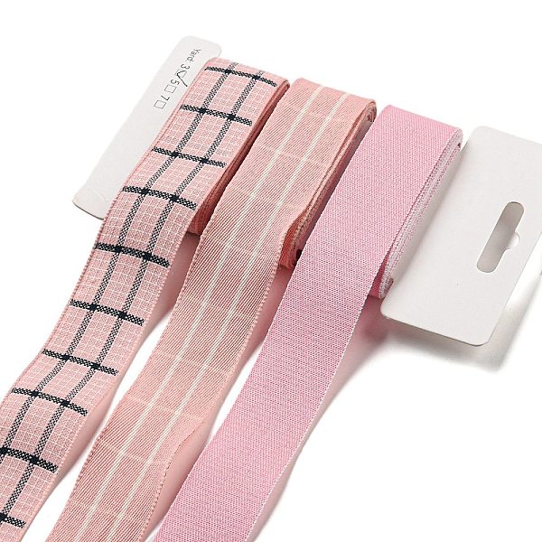

PandaHall Polyester & Polycotton Ribbons Sets, for Bowknot Making, Gift Wrapping, Pink, 1 inch(25mm), 3 styles, about 3 Yards/Style, 9...