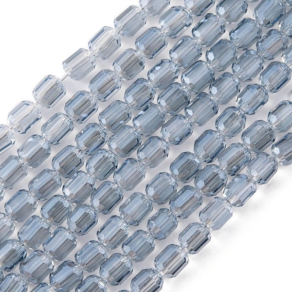 

PandaHall Electroplate Glass Beads Strands, Faceted, AB Color, Column, Light Blue, 4x5~6mm, Hole: 1mm, about 80pcs/strand, 18.11''(46cm)...