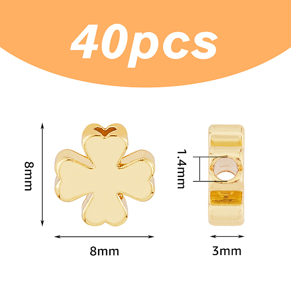 Dicosmetic 40pcs Messingperlen