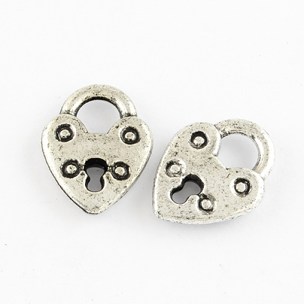 

PandaHall Antique Silver Acrylic Pendants, Heart with Small Keyhole, 19.5x15x4mm, Hole: 6x5mm, about 1100pcs/500g Acrylic Heart