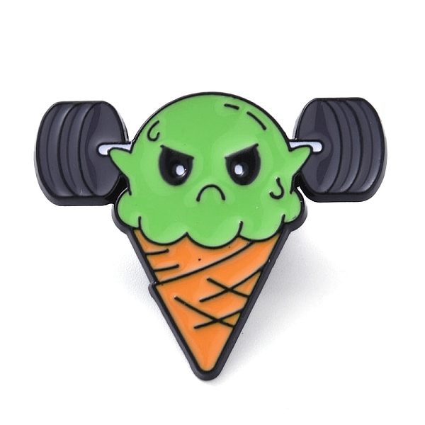 

PandaHall Black Alloy Brooches, Enamel Pins, for Backpack Clothes, Ice Cream, 25x30x1.5mm Alloy+Enamel Ice Cream