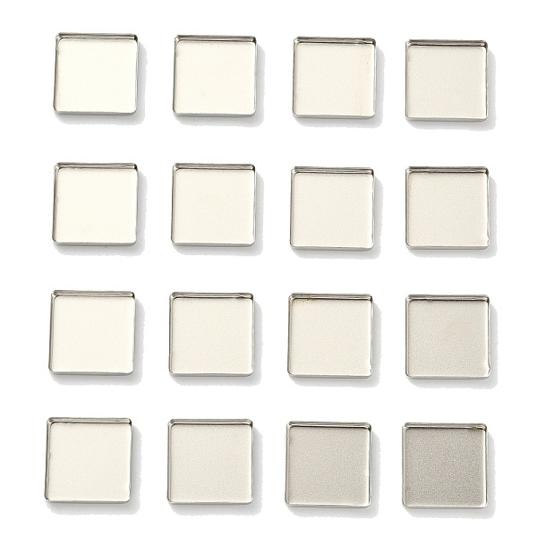 

PandaHall Empty Tinplate Palette Pans, Eyeshadow Palettes, for Cosmetic Palettes, Square, Platinum, 28x28x3.5mm Tinplate Square