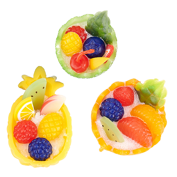 

PandaHall OLYCRAFT 4Pcs 4 Styles Miniature Fruit Fishing Miniature Food Fruit Salad Miniature Fruit with Yogurt Mini Pineapple Dollhouse..., Multicolor
