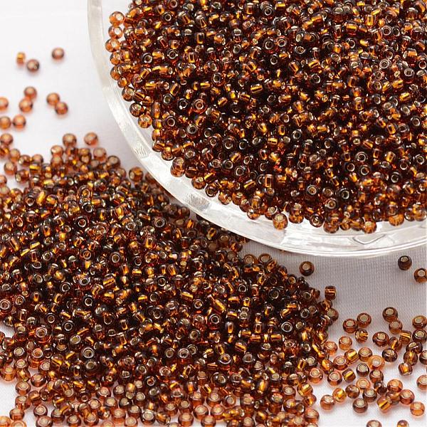 

PandaHall 6/0 Transparent Glass Round Seed Beads, Grade A, Silver Lined, Saddle Brown, 3.6~4.0mm, Hole: 1.2mm, about 5000pcs/pound Glass...