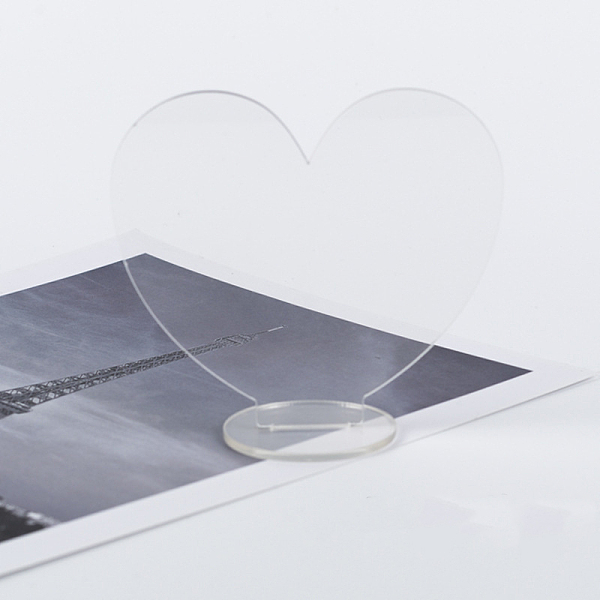 

PandaHall Acrylic Craft Blank Photo Frame Stand, Heart, Clear, Heart: 91.45x100mm Acrylic Heart Clear
