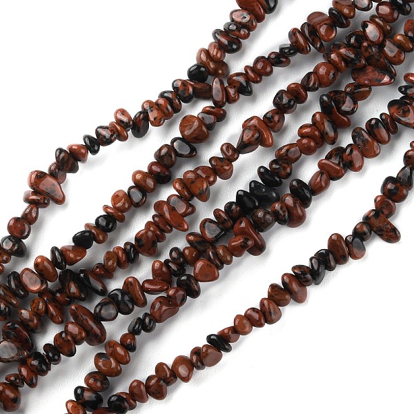 

PandaHall Natural Mahogany Obsidian Beads Strands, Chip, 1.5~4.5x3~13x2.5~8mm, Hole: 0.6mm, 30.94~31.97 inch(78.6~81.2cm) Mahogany Obsidian...