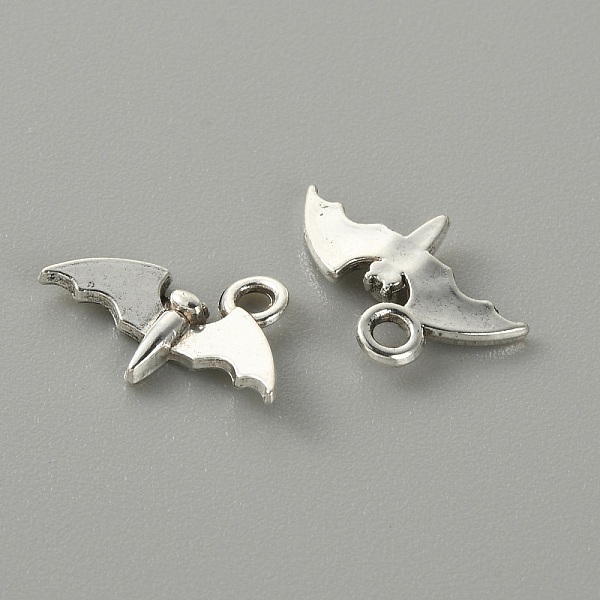 

PandaHall Tibetan Style Alloy Pendants, Bat Charms, Antique Silver, 9.5x14x2mm, Hole: 1.6mm Alloy Bat