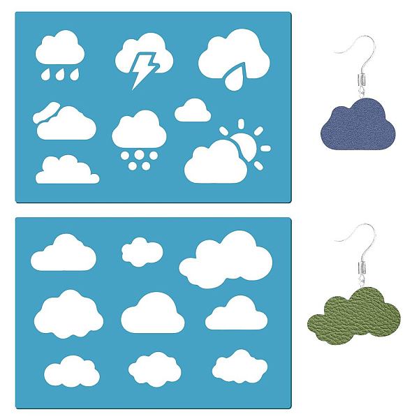 

PandaHall GORGECRAFT 2 Styles Weather Earrings Making Templates Rain Drop Clouds Snowflake Reusable Leather Earring Acrylic Lapidary Cutting...