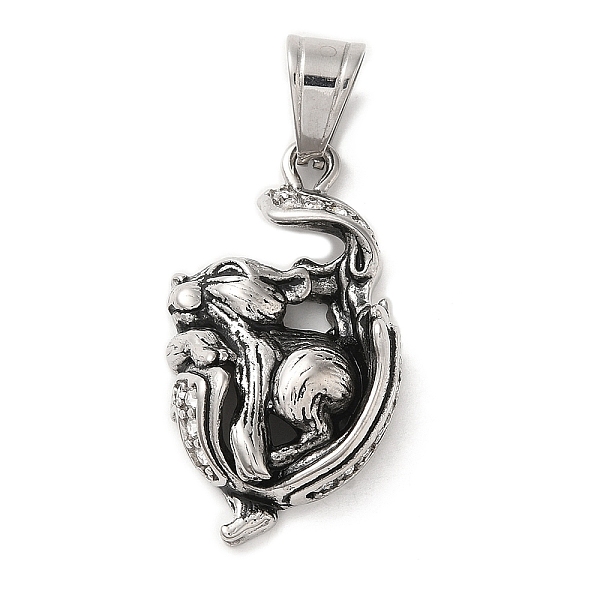 

PandaHall 316L Stainless Steel Tibetan Style Rhinestone Pendants, Tiger, 38x22x7.5mm, Hole: 9x7mm Stainless Steel+Rhinestone Tiger Clear