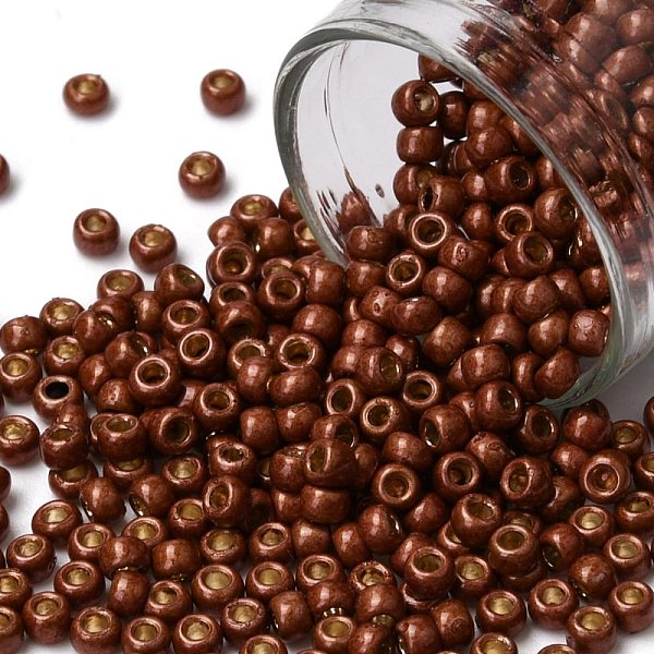 

PandaHall TOHO Round Seed Beads, Japanese Seed Beads, (PF564F) PermaFinish Cabernet Red Metallic Matte, 8/0, 3mm, Hole: 1mm, about...