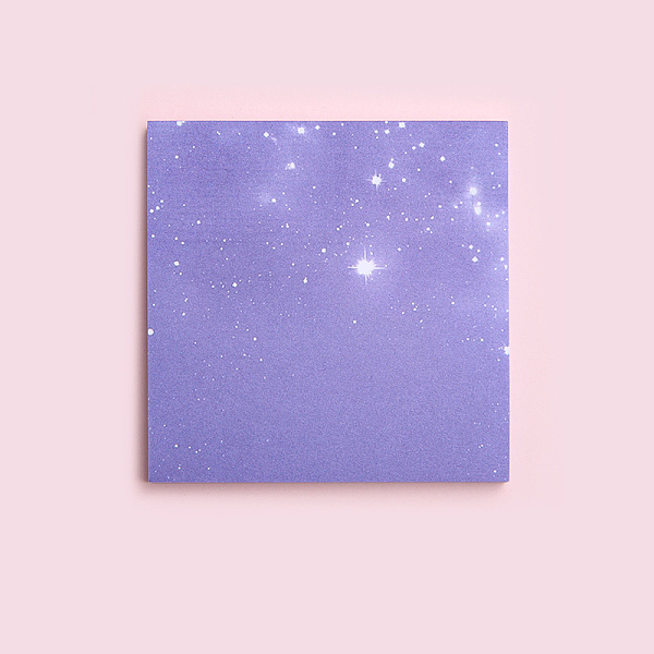 

PandaHall Cute Sky Pattern Memo Pad Sticky Notes, Sticker Tabs, for Office School Reading, Square, Medium Purple, 80x80x7mm, 80sheets/pc...