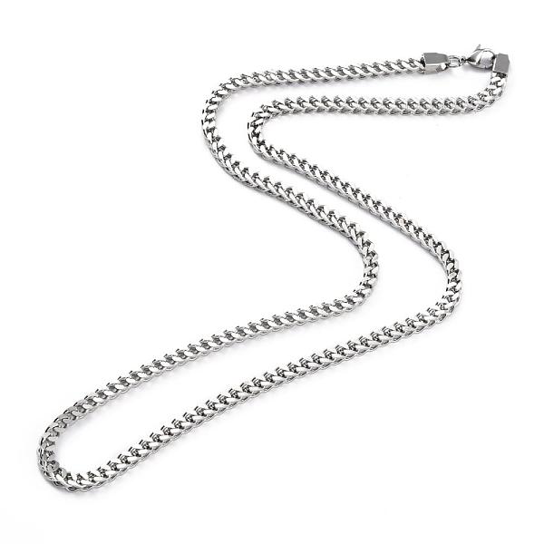 

PandaHall 304 Stainless Steel Wheat Chain Necklaces, with Lobster Claw Clasps, Stainless Steel Color, 23.8 inch(60.5cm)x4mm 304 Stainless...