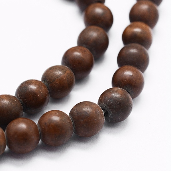 

PandaHall Natural Petrified Wood Beads Strands, Round, 8mm, Hole: 1mm, about 49pcs/strand, 15.7 inch Petrified Wood Round