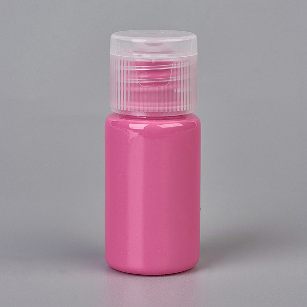 PandaHall 10ml Macaron Color PET Plastic Empty Flip Cap Bottles, with PP Plastic Lids, for Travel Liquid Cosmetic Sample Storage, Cerise...