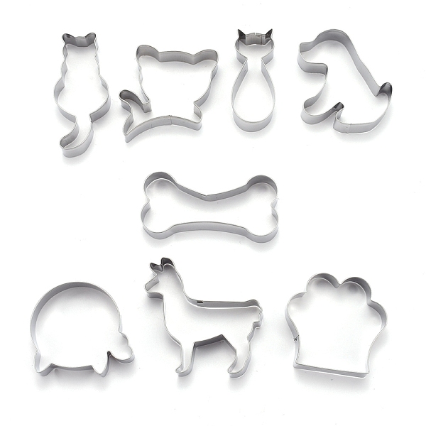 

PandaHall Stainless Steel Mixed Cat and Dog Pattern Cookie Candy Food Cutters Molds, for DIY, Kitchen, Baking, Kids Birthday Party Supplies...