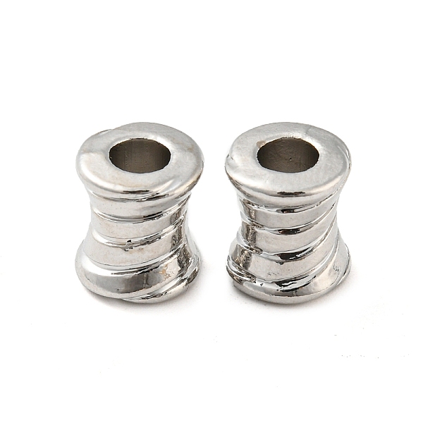 

PandaHall Rack Plating Alloy European Beads, Lead Free & Cadmium Free & Nickel Free, Large Hole Beads, Column, Platinum, 11x10mm, Hole: 5mm...