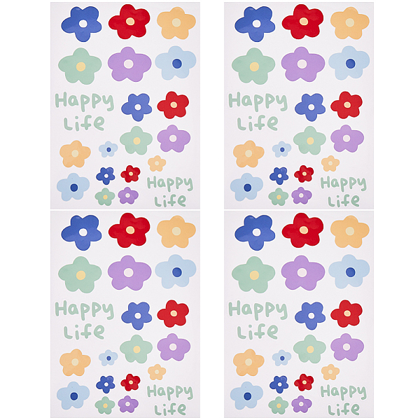 

PandaHall GORGECRAFT 4 Sheet Daisy Flower Car Stickers Scratch-Repair Decoration Decals PVC Self Adhesive Waterproof Vinyl Car Body Bumper...