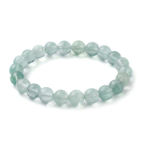 

PandaHall Natural Green Fluorite Stretch Bracelets for Women, Inner Diameter: 2-3/8 inch(6cm) Fluorite Round
