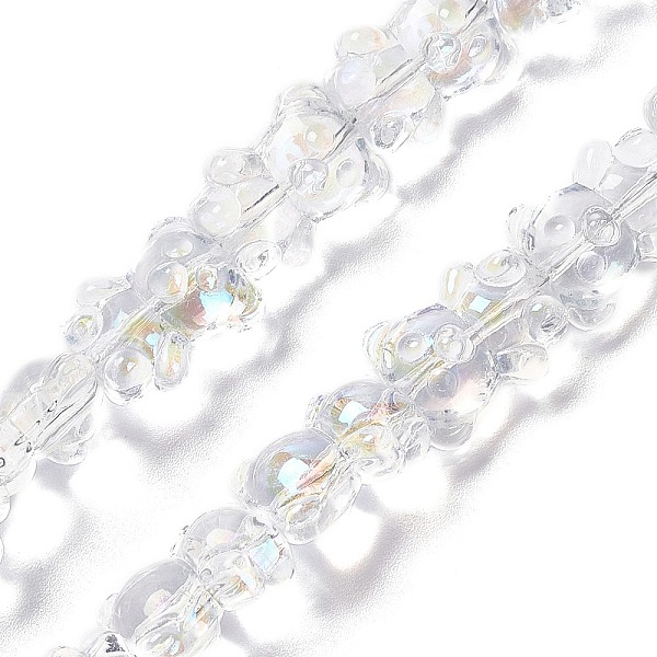 

PandaHall Electroplate Glass Beads Strands, AB Color Plated, Bear, AB Color Plated, 15x12x8.5mm, Hole: 1mm, about 44pcs/strand, 25.20 inch..., White