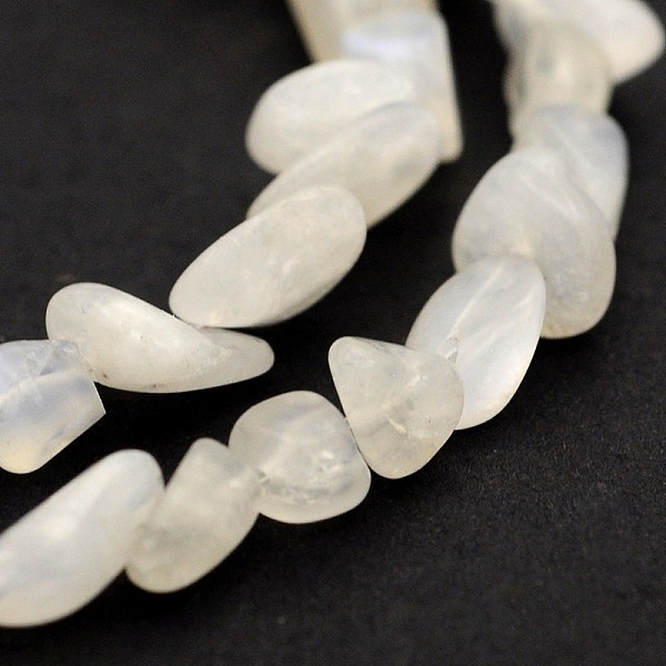 

PandaHall Natural White Moonstone Bead Strands, Nuggets, 5~19x4~9x3~9mm, Hole: 0.5~1mm, about 15.7 inch White Moonstone Nuggets White