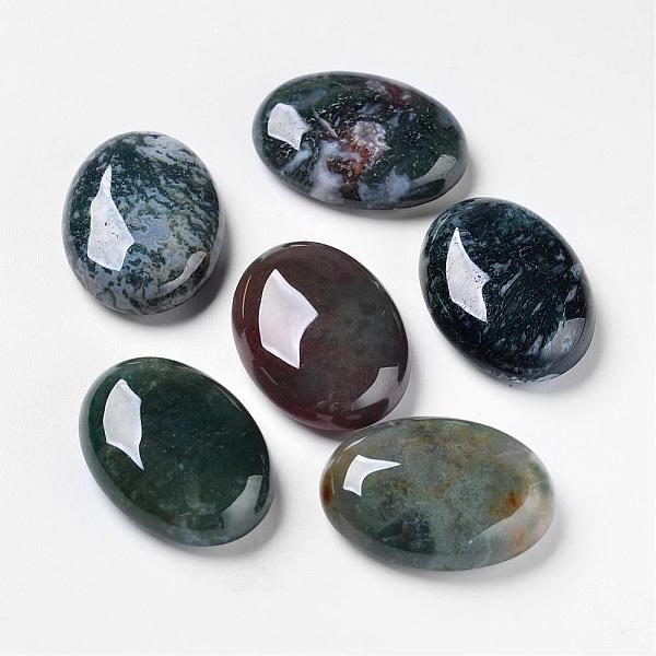 

PandaHall Natural Moss Agate Cabochons, Flat Back, Oval, 30x22x9mm Moss Agate Oval