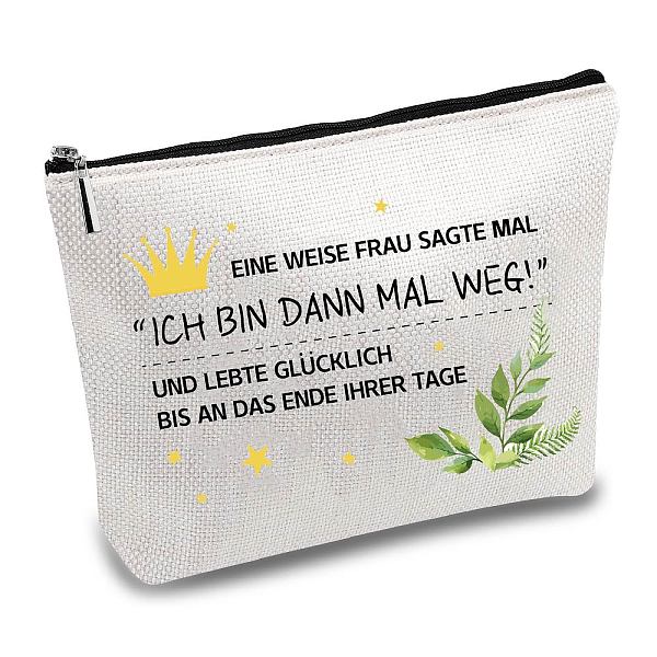 

PandaHall Polycotton Custom Canvas Stroage Bags, Metal Zipper Pouches, Rectangle, Word, 18x25cm Polycotton Word
