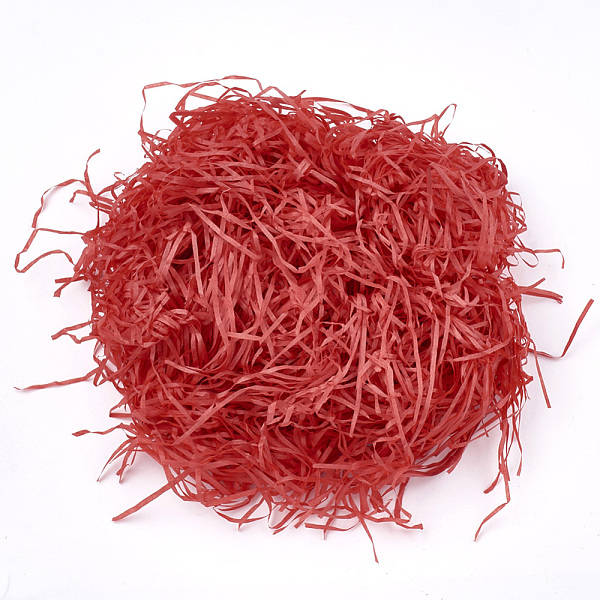 

PandaHall Decorative Raffia Tissue Scraps Paper Packing Material, For Gift Filler, Red, 2~4mm Raffia Red