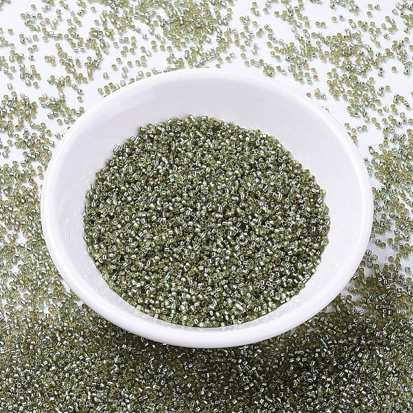 

PandaHall MIYUKI Delica Beads, Cylinder, Japanese Seed Beads, 11/0, (DB2163) Duracoat Silver Lined Dyed Willow, 1.3x1.6mm, Hole: 0.8mm..., Green