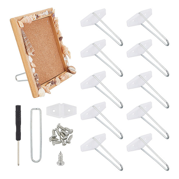 10 Sets Iron & Plastic Photo Frame Bracket