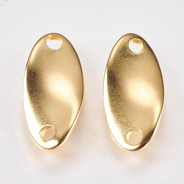 

PandaHall 201 Stainless Steel Links connectors, Oval, Golden, 16.8x8x1mm, Hole: 1mm 201 Stainless Steel Oval