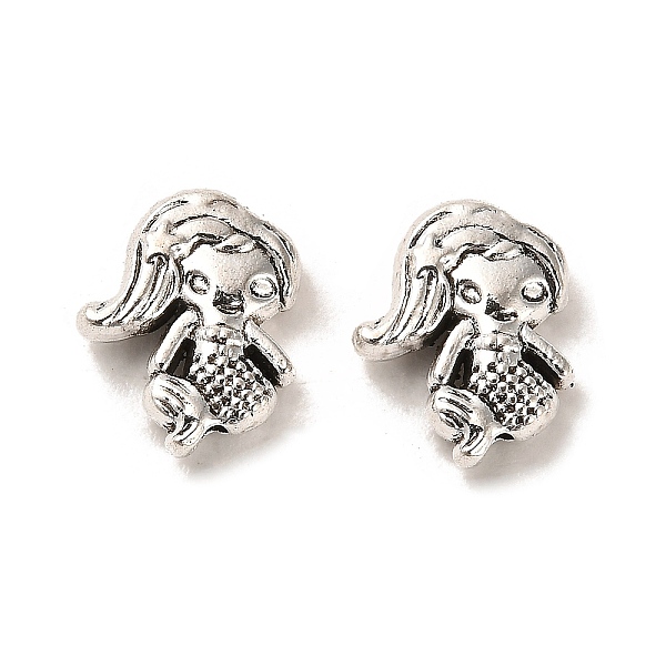 

PandaHall Tibetan Style Alloy Beads, Cadmium Free & Lead Free, Mermaid, Antique Silver, 12.5x10x3.5mm, Hole: 1.4mm, about 961pcs/1000g Alloy...