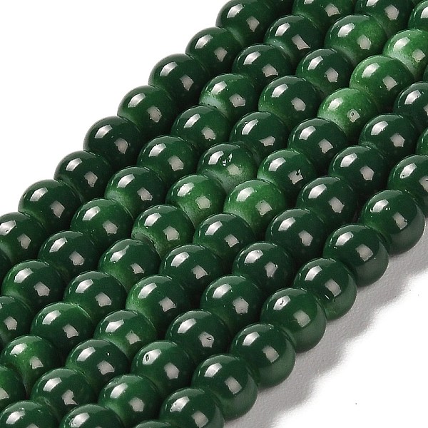 

PandaHall Painted Glass Bead Strands, Baking Paint, Round, Dark Green, 6mm, Hole: 1.3~1.6mm, about 133pcs/strand, 31.4 inch Glass Round...