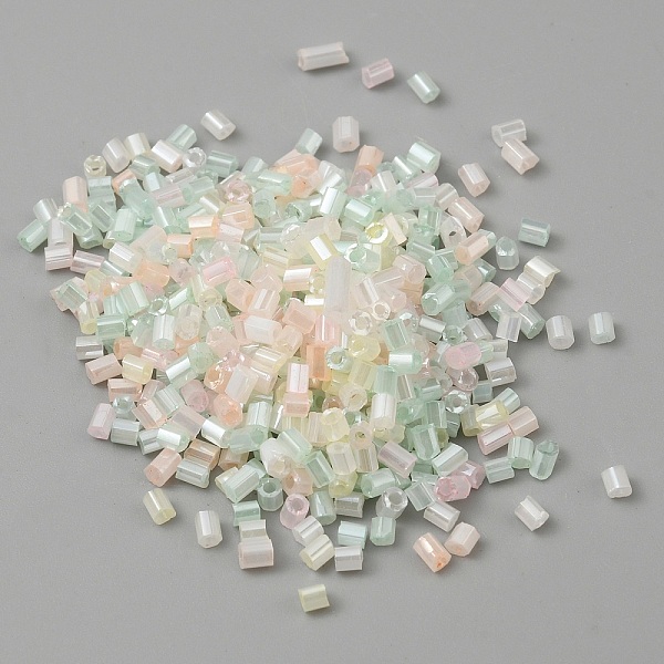 

PandaHall Cat Eye Tube Beads, Column, Misty Rose, 2~2.8x1.7mm, Hole: 0.8~0.9mm, about 5500pcs/100g Glass Column