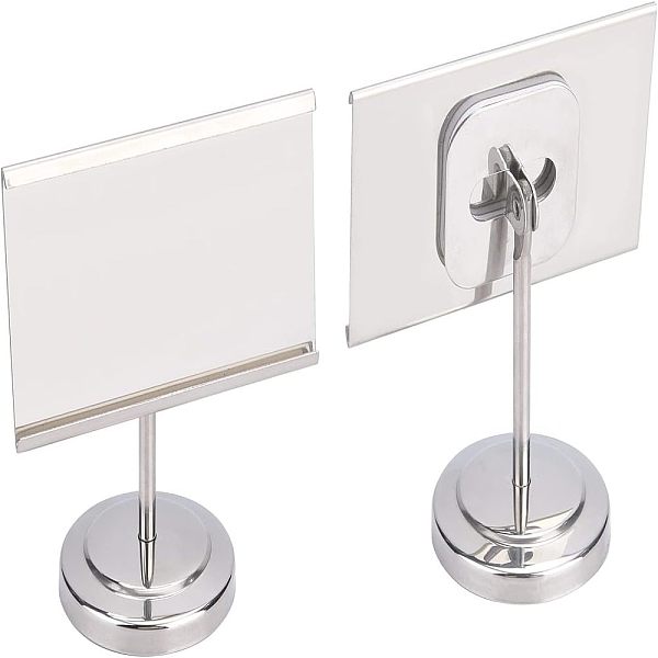 

PandaHall 430 Stainless Steel Business Card Holder, Table Name Card Holder, Stainless Steel Color, 90x101mm Stainless Steel Others