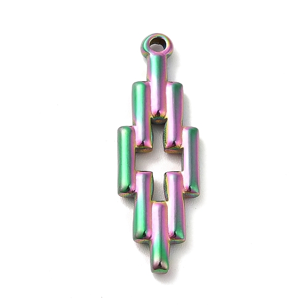 

PandaHall Ion Plating(IP) 304 Stainless Steel Pendant, Cross, Rainbow Color, 28x9x2mm, Hole: 1.4mm 304 Stainless Steel Cross