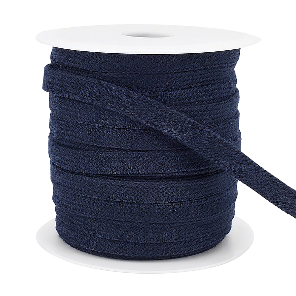 

PandaHall BENECREAT 1 Roll Flat Polycotton Hollow Cord, Shoeslace Making, Clothes Accessories, with 1Pc Plastic Spool, Prussian Blue, 10mm...