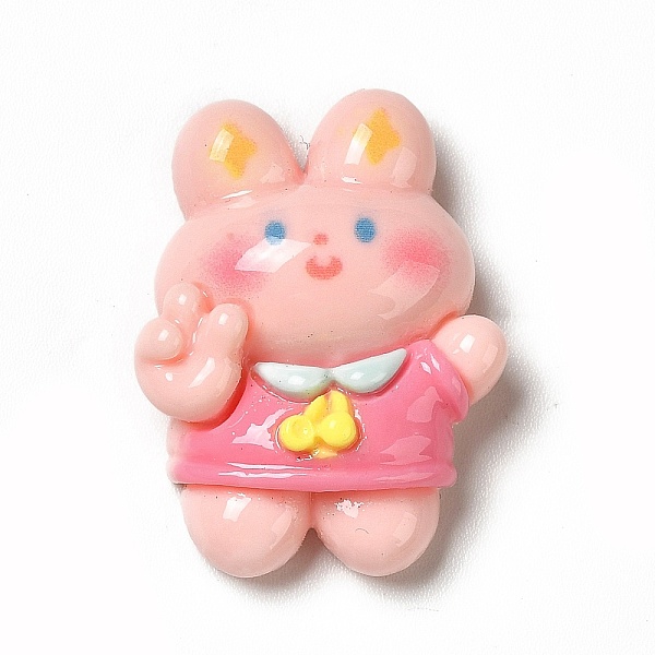 

PandaHall Cartoon Opaque Resin Cabochons, for Jewelry Making, Pink, Rabbit Pattern, 26x19.5x8mm Resin Rabbit Pink