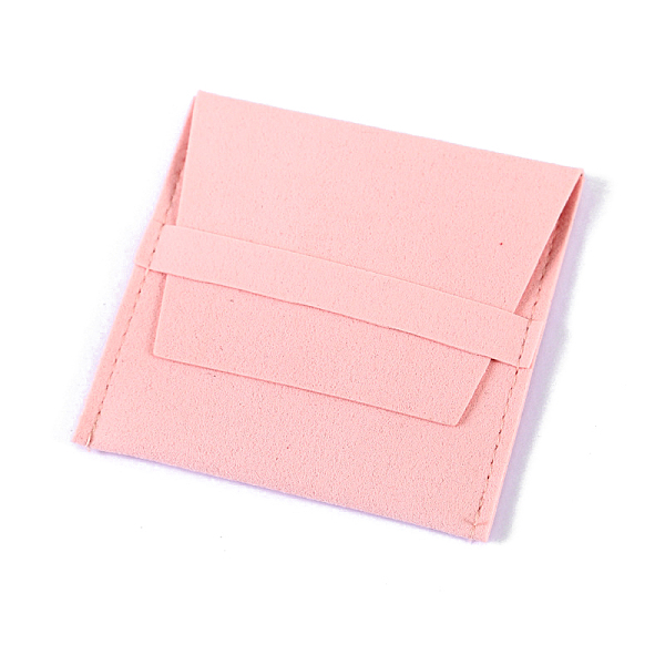 

PandaHall Microfiber Jewelry Envelope Pouches with Flip Cover, Jewelry Storage Gift Bags, Square, Pink, 8x8cm Microfiber Square Pink