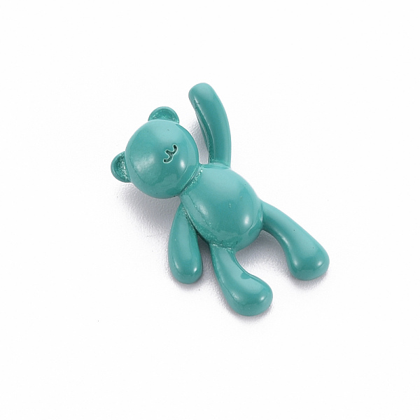 

PandaHall Brass Spray Painted Pendants, Cadmium Free & Nickel Free & Lead Free, Bear, Cadet Blue, 14x8x3mm, Hole: 4x2mm Brass Bear