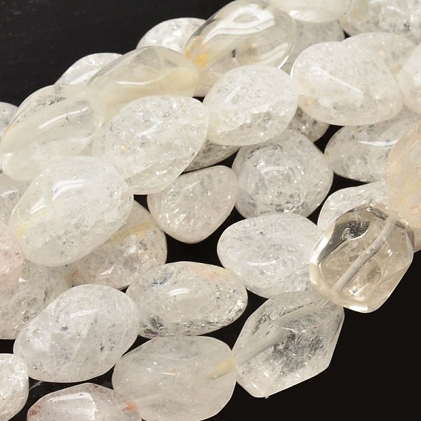 

PandaHall Natural Quartz Crystal Nuggets Bead Strands, Tumbled Stone, 13~18x10~13mm, Hole: 1mm, 1mm, about 21~26pcs/strand, 15.74 inch...