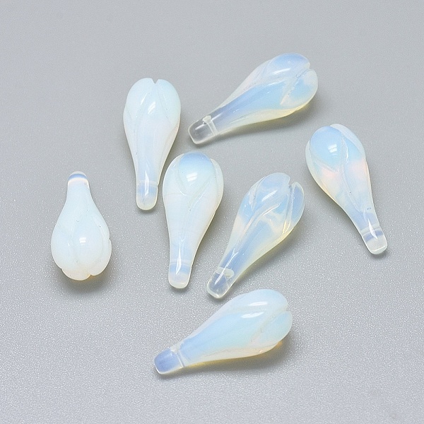 

PandaHall Opalite Pendants, Flower, 22~24x10~11mm, Hole: 0.8mm Opalite Flower Clear