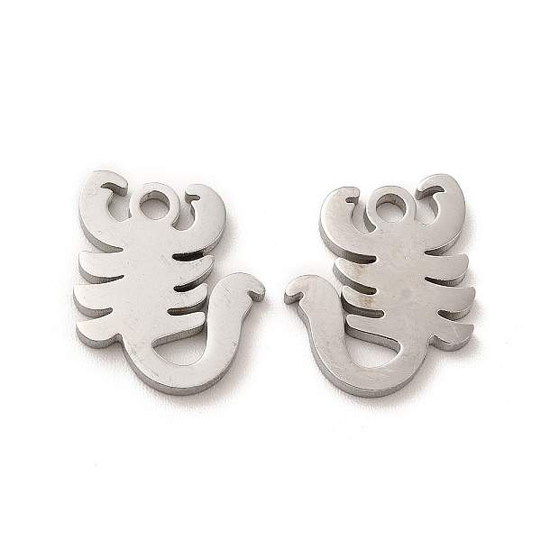 

PandaHall 304 Stainless Steel Charms, Scorpion, Stainless Steel Color, 14x12x1.4mm, Hole: 1.8mm 304 Stainless Steel Insects