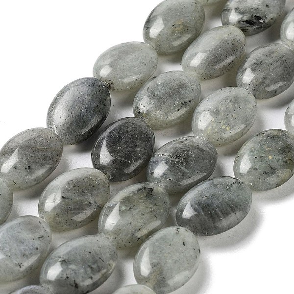 

PandaHall Natural Labradorite Beads Strands, Flat Oval, 17.5~18x12.5~13x6mm, Hole: 1.2mm, about 22pcs/strand, 15.55''(39.5cm) Labradorite...