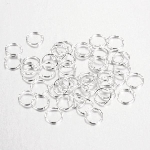 

PandaHall Iron Open Jump Rings, Silver, 7x0.7mm, 21 Gauge, Inner Diameter: 5.6mm, about 16000pcs/1000g Iron