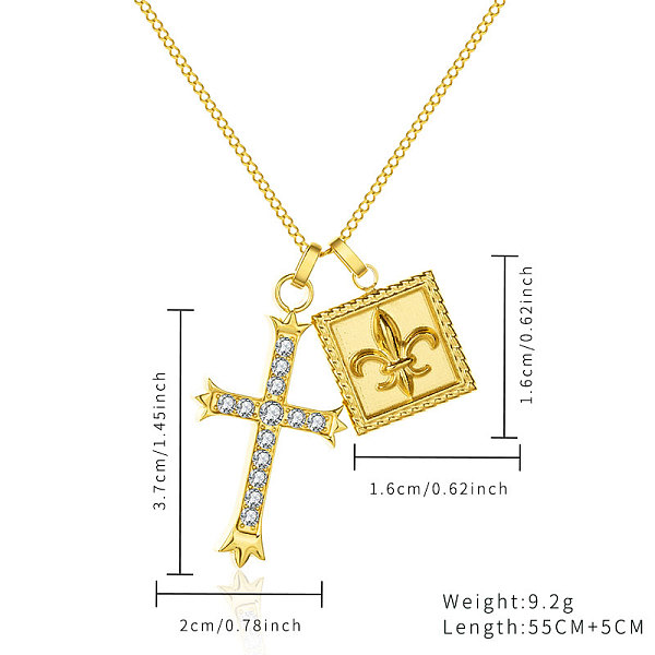 

PandaHall Stainless Steel Gold Cross Star Necklaces, with Shell Earrings Set Other