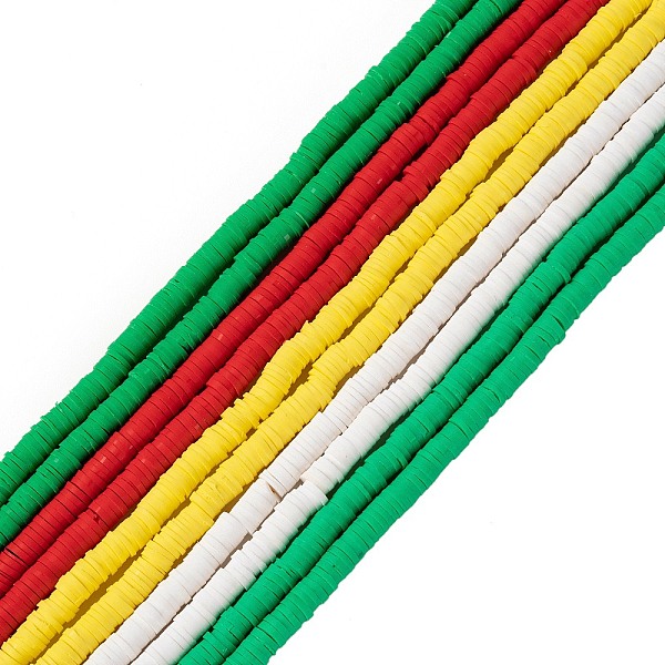 

PandaHall 10 Strands Handmade Polymer Clay Beads Strands, for DIY Jewelry Crafts Supplies, Heishi Beads, Disc/Flat Round, Mixed Color..., Multicolor