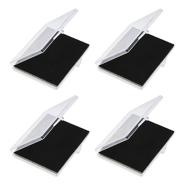 

PandaHall Rectangle Transparent Acrylic Loose Diamond Storage Boxes, with Sponge, Black, 7.7x9.4x1.05cm Plastic Rectangle Black