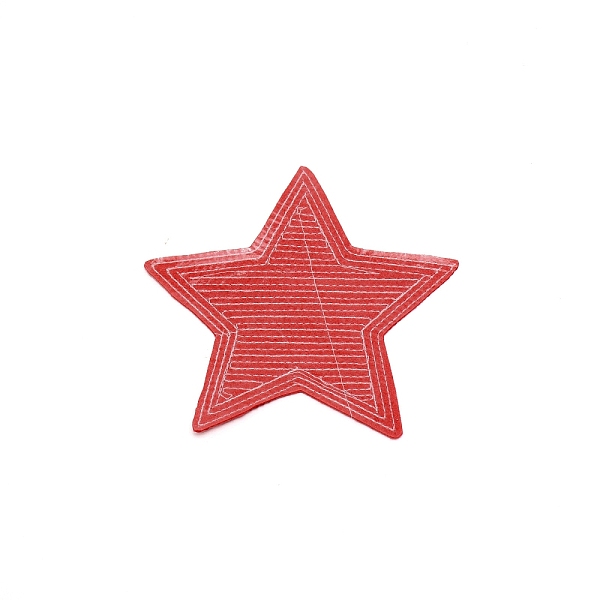

PandaHall Computerized Embroidery Cloth Iron on/Sew on Patches, Costume Accessories, Paillette Appliques, Star, Dark Red, 148x148x1mm Cloth...